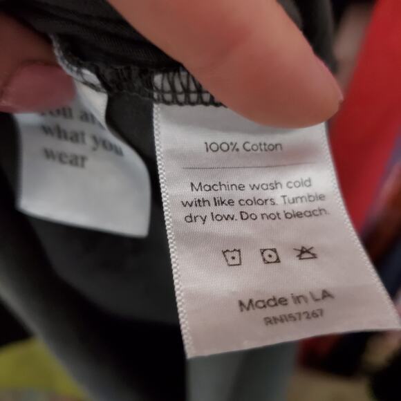 MATE THE LABEL AVERY HENLEY Midi Cotton Knit DRESS Sz L CHARCOAL GRAY Sleeveless - Picture 8 of 11